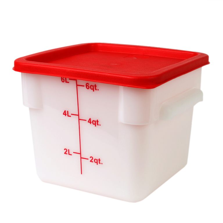 6qt Square Food Storage Container w/ Square Cover