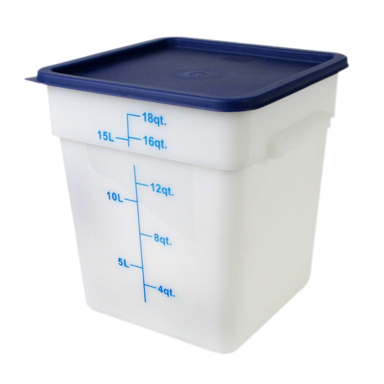 18qt Square Food Storage Container w/ Lid White