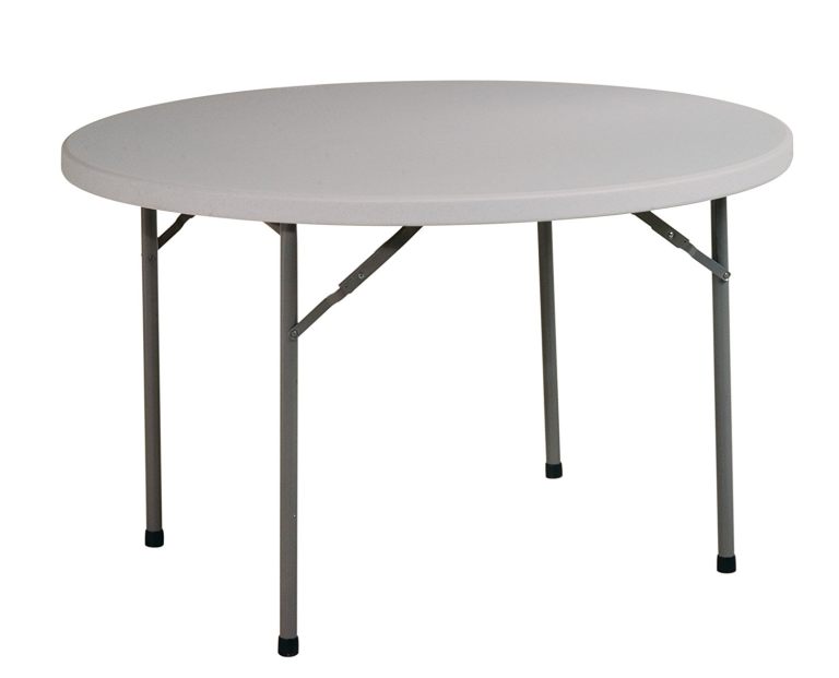 Resin Folded Top Round Table  5 1_4 Ft (6 Seater)