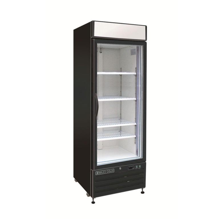 MaxxCold Ref Merchandiser Black Glass Door 23 Cu FT