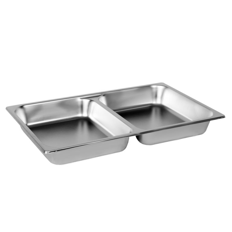 Full Size 2-1/2 Deep 24 Gauge Steam Pans-Divided Pan