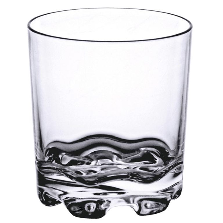 12oz Stackable Rock Glass Poly Clear