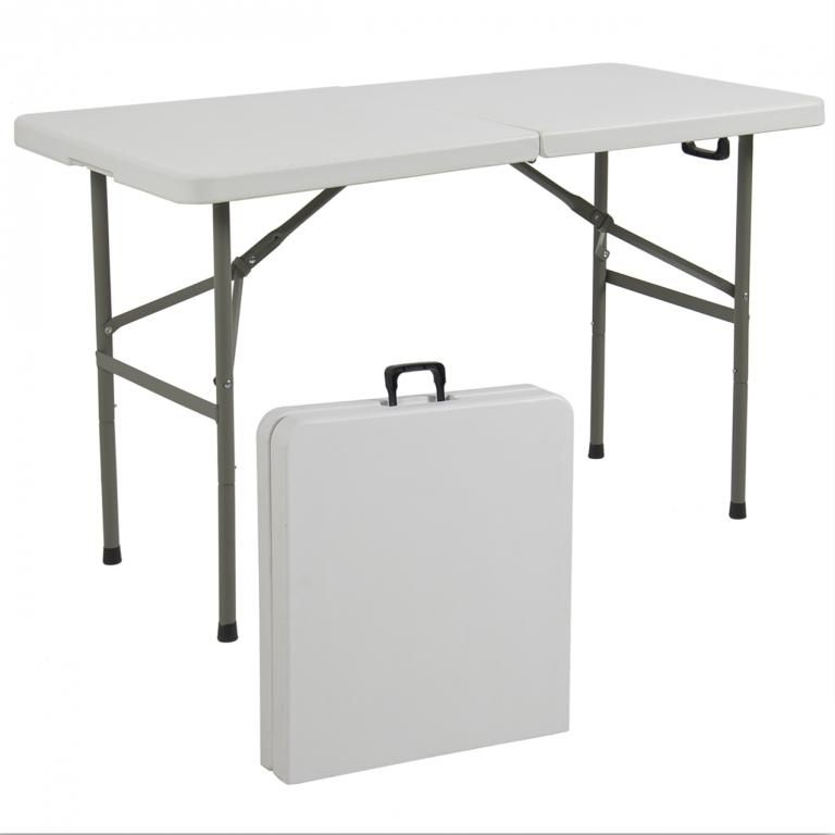 Resin Folded Table Rect 4 Ft + 2 Bench (Set)