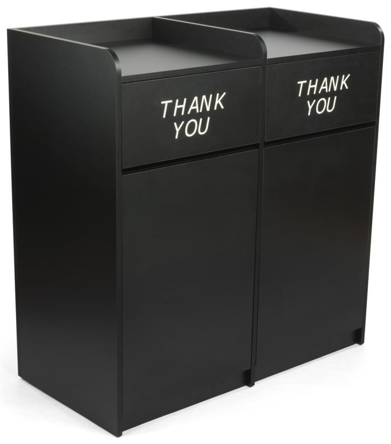 Thank You Double Waste Basket